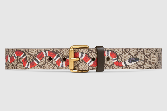 GUUCI 王蛇印花GG Supreme皮帶 HK$ 3,300>>>產品詳情<<<